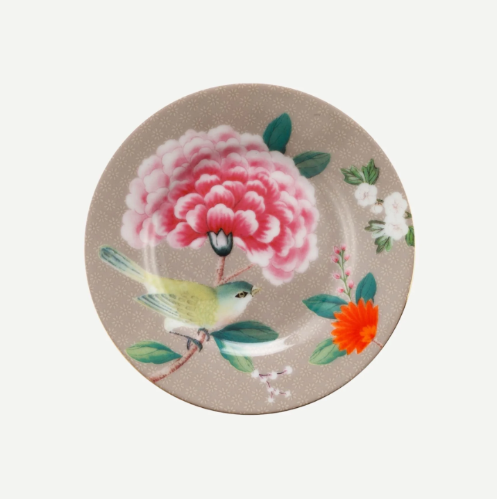Haki Porselen Petit Four Tabağı 12 Cm Blushing Birds Collection by Pip Studio