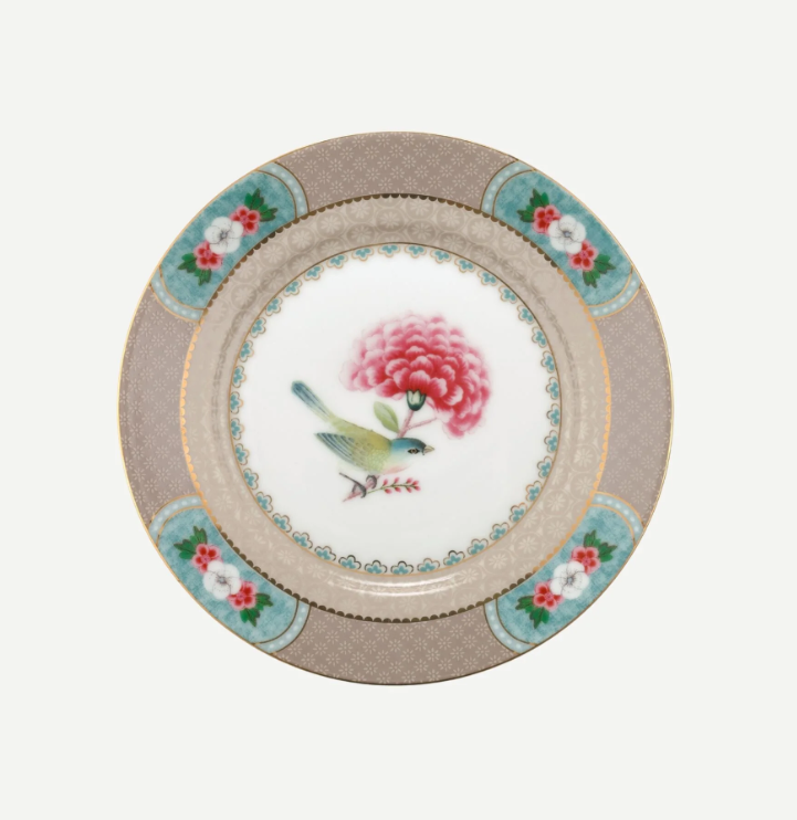 Haki Porselen Pasta Tabağı 17 Cm Blushing Birds Collection by Pip Studio