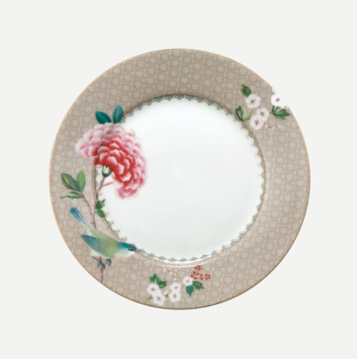 Haki Porselen Kahvaltı Tabağı 21 Cm Blushing Birds Collection by Pip Studio