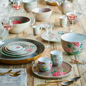 Haki Porselen Çay Tabağı 9 Cm Blushing Birds Collection by Pip Studio
