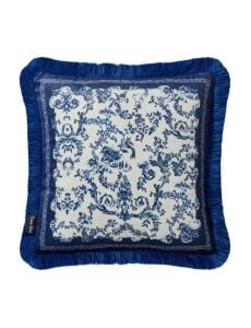 Chiara Alessi Çiçek Bahçesi Mavi Desenli Yastık