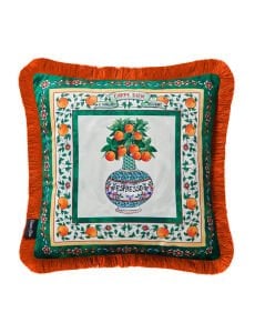 Chiara Alessi Carpe Diem Bahçe Desenli Yastık