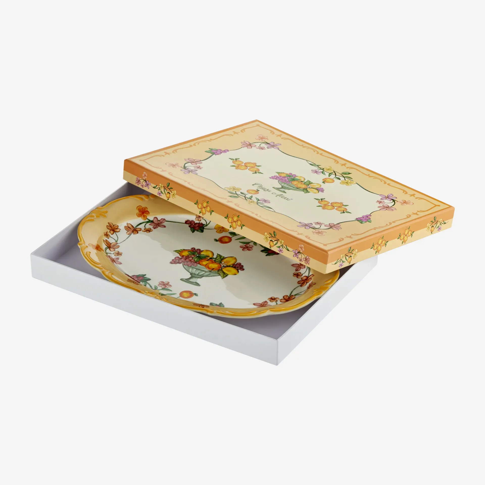 Chiara Alessi Il Sogno Turuncu Seramik Servis Tabağı 38X27 Cm