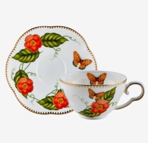 Laura Turuncu 2'li̇ Turk Kahvesi̇ Fi̇ncan Seti̇