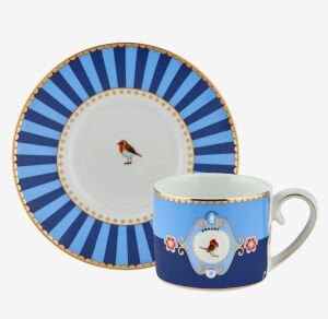 Pip Studio Love Birds Mavi Limited Edition Türk Kahvesi Fincanı 90 ML