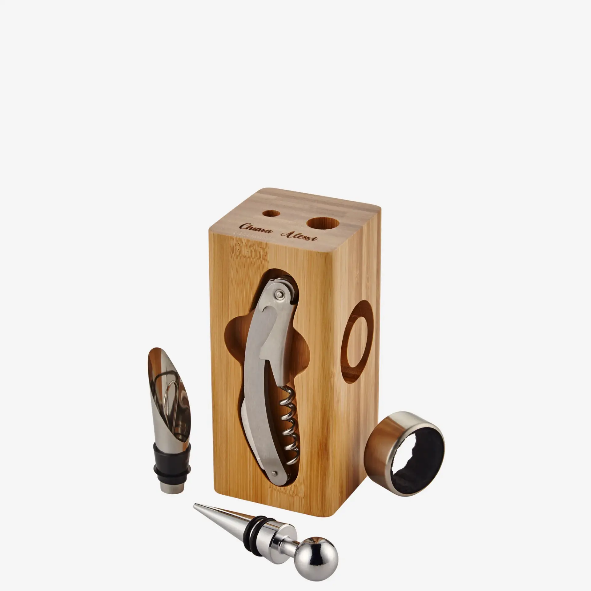 Kahverengi Bambu Tirbuşon Acacia Elegance Collection by Chiara Alessi