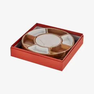 Kahverengi Ahşap Peynir Sunum Tabağı Acacia Elegance Collection by Chiara Alessi