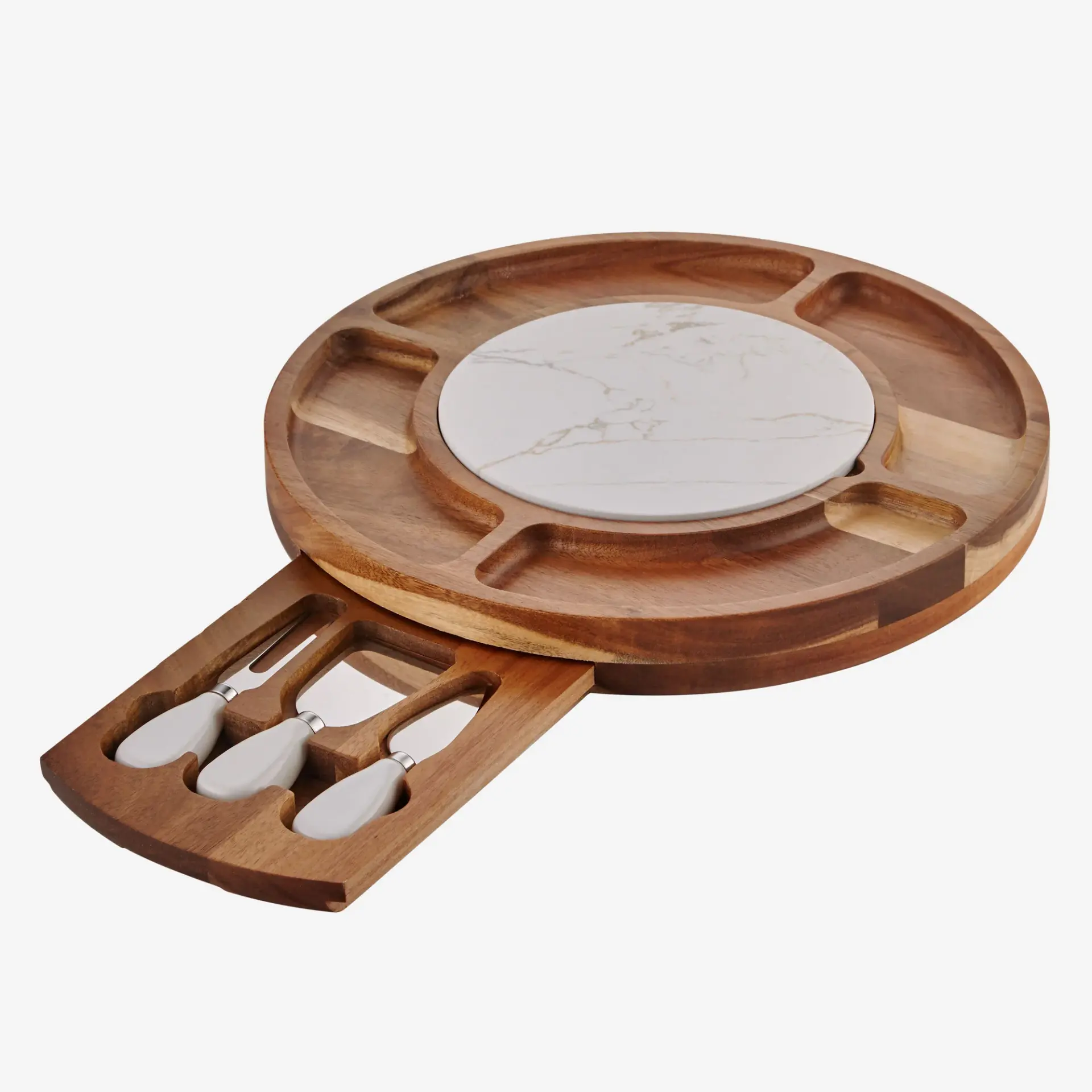 Kahverengi Ahşap Peynir Sunum Tabağı Acacia Elegance Collection by Chiara Alessi