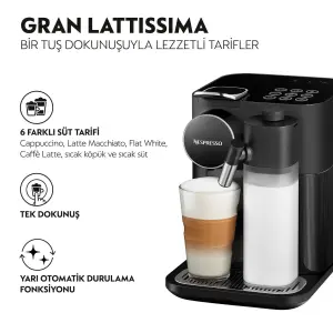 Nespresso Gran Latissima Black Süt Çözümlü Kahve Makinesi