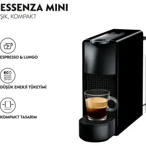 NESPRESSO C30 Essenza Mini Siyah Kahve Makinesi