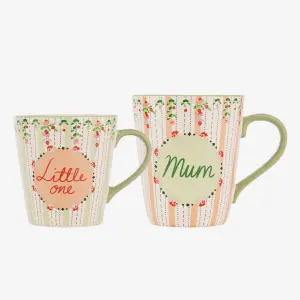 Yeşil Porselen Kupa Seti 260 Ml- 375 Ml Spring Birds Collection by Cath Kidston