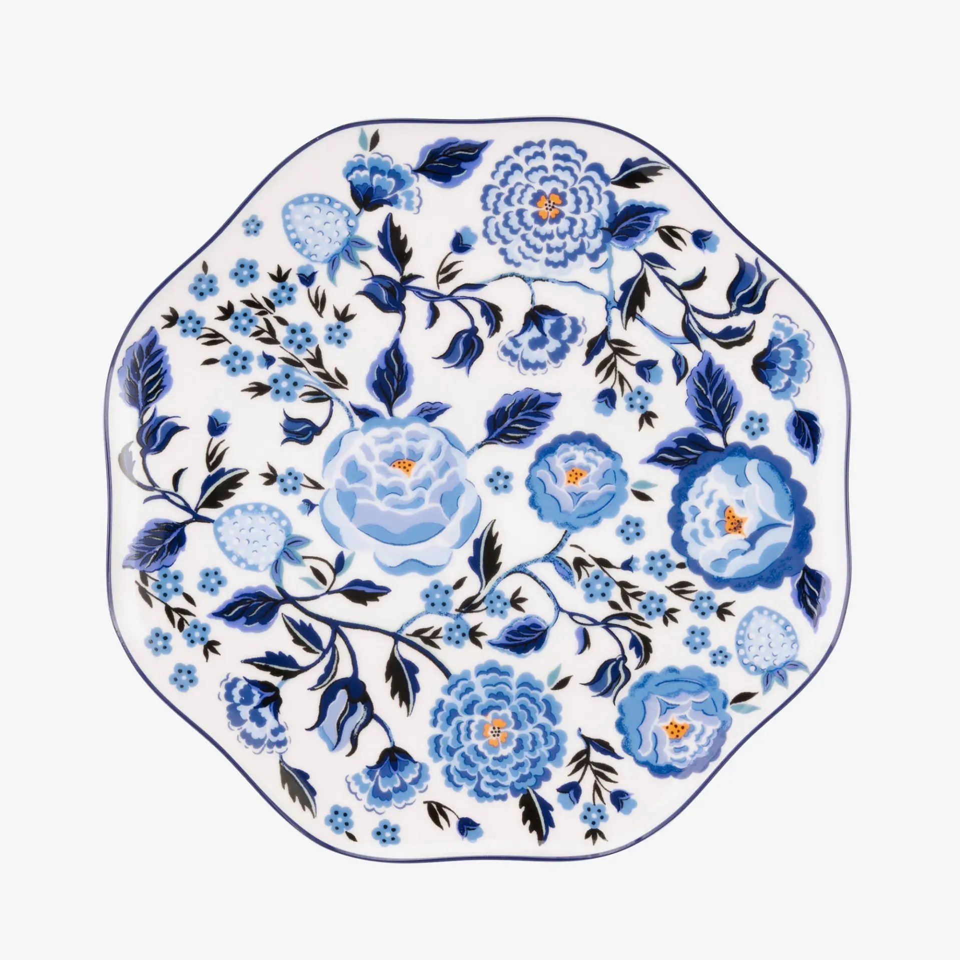 Mavi Porselen Yemek Tabağı 26,5 Cm Strawberry Garden Collection by Cath Kidston