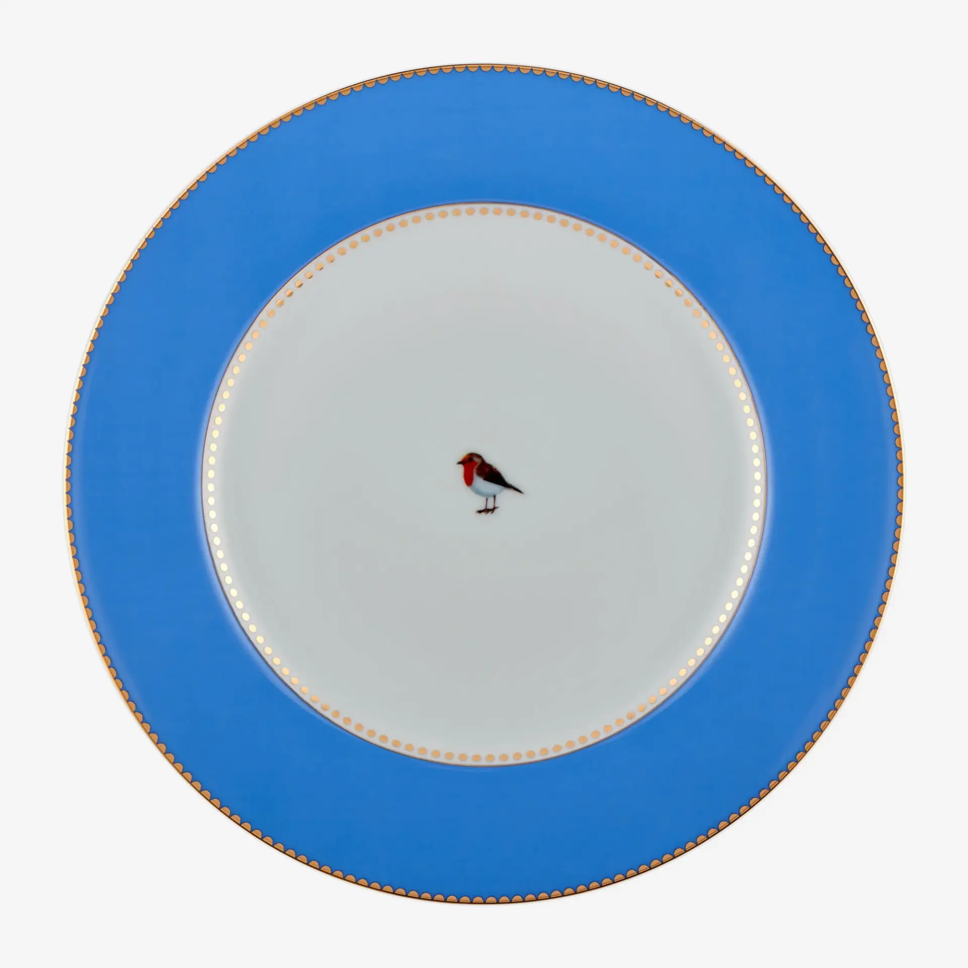 Mavi Porselen Yemek Tabağı 26,5 Cm Love Birds Collection by Pip Studio