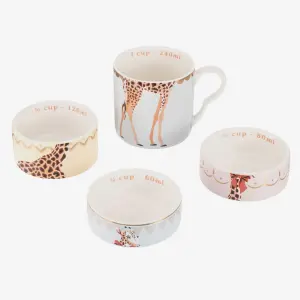 Mavi Porselen Ölçü Kabı Seti 15 Ml Animals Collection by Yvonne Ellen