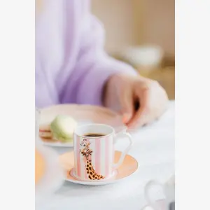 Pembe Porselen Kahve Fincan Seti 60 Ml Animals Collection by Yvonne Ellen