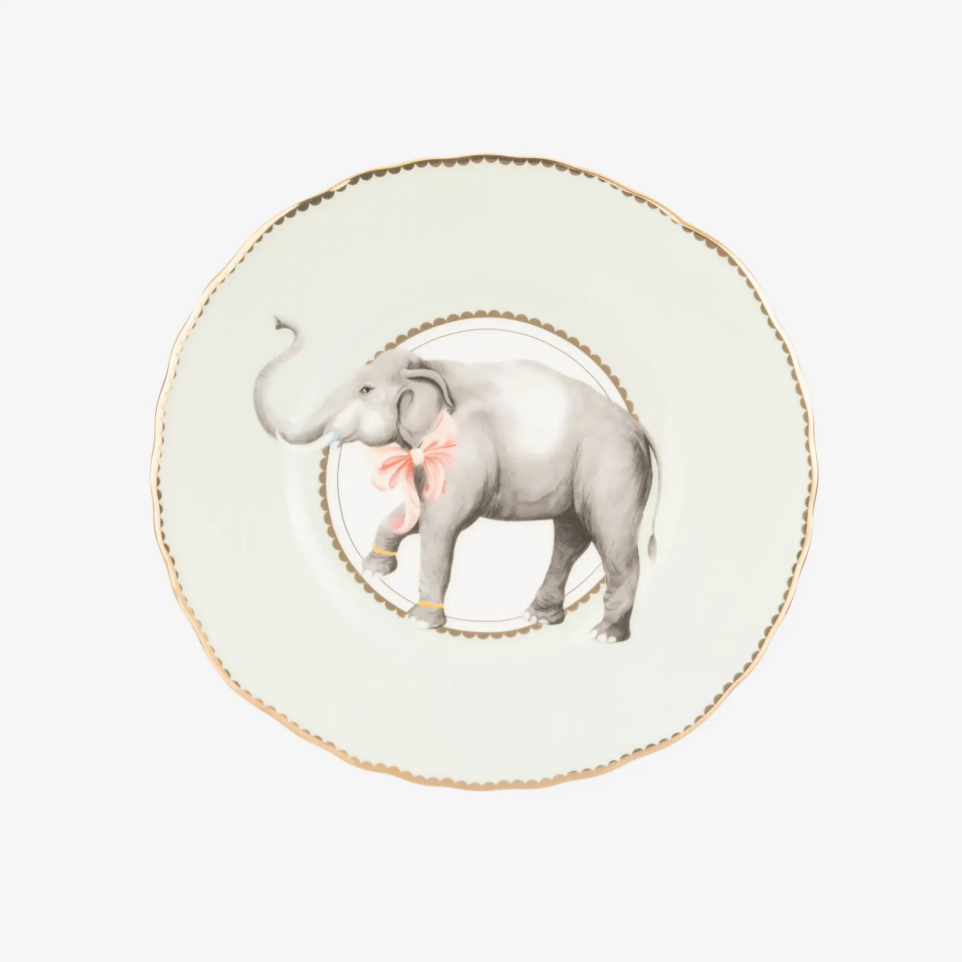 Beyaz Porselen Kahvaltı Tabağı 23 Cm Animals Collection by Yvonne Elle