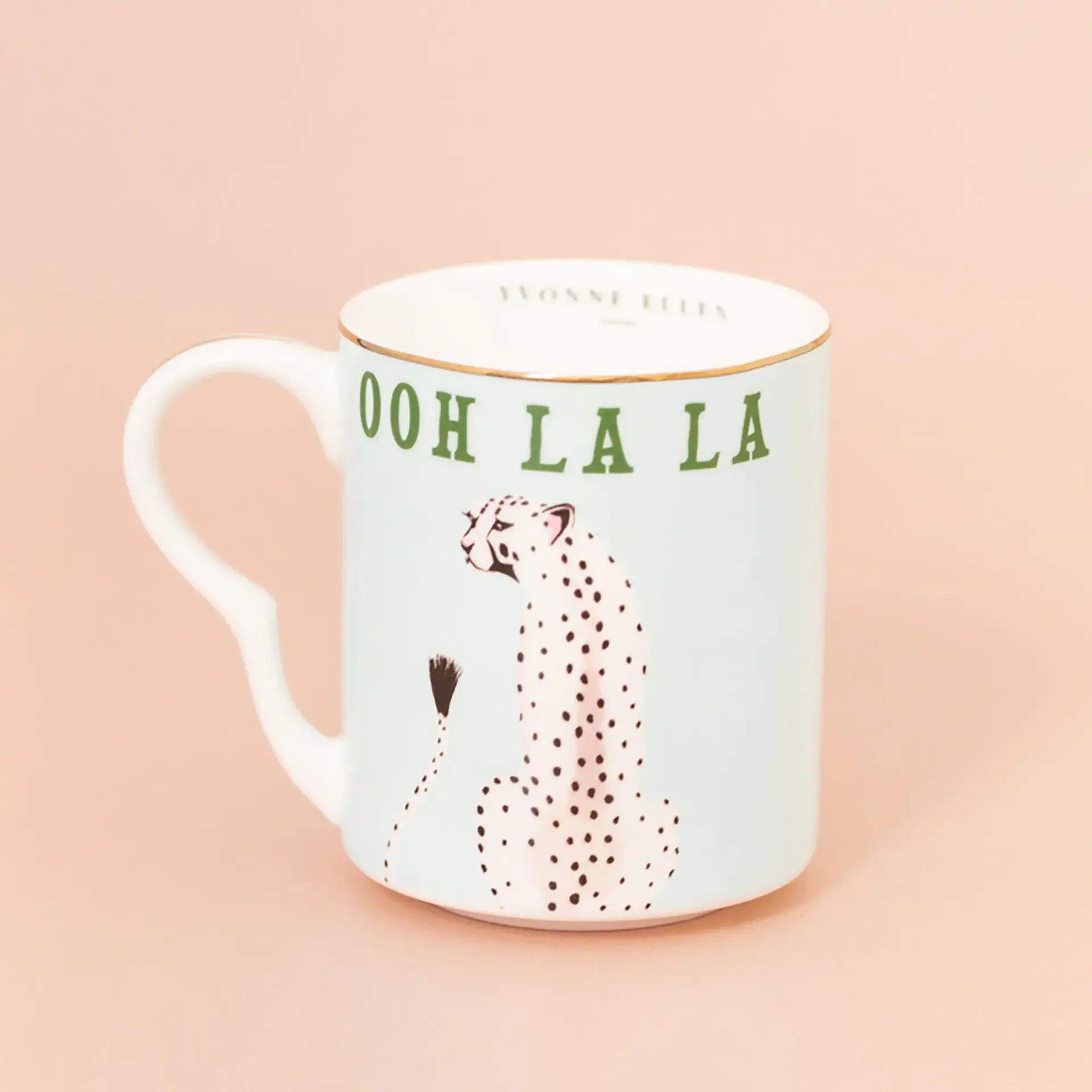 Yeşil Porselen Kupa 250 Ml Animals Collection by Yvonne Ellen