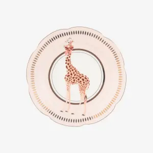 Pembe Porselen Pasta Tabağı 16 Cm Animals Collection by Yvonne Ellen