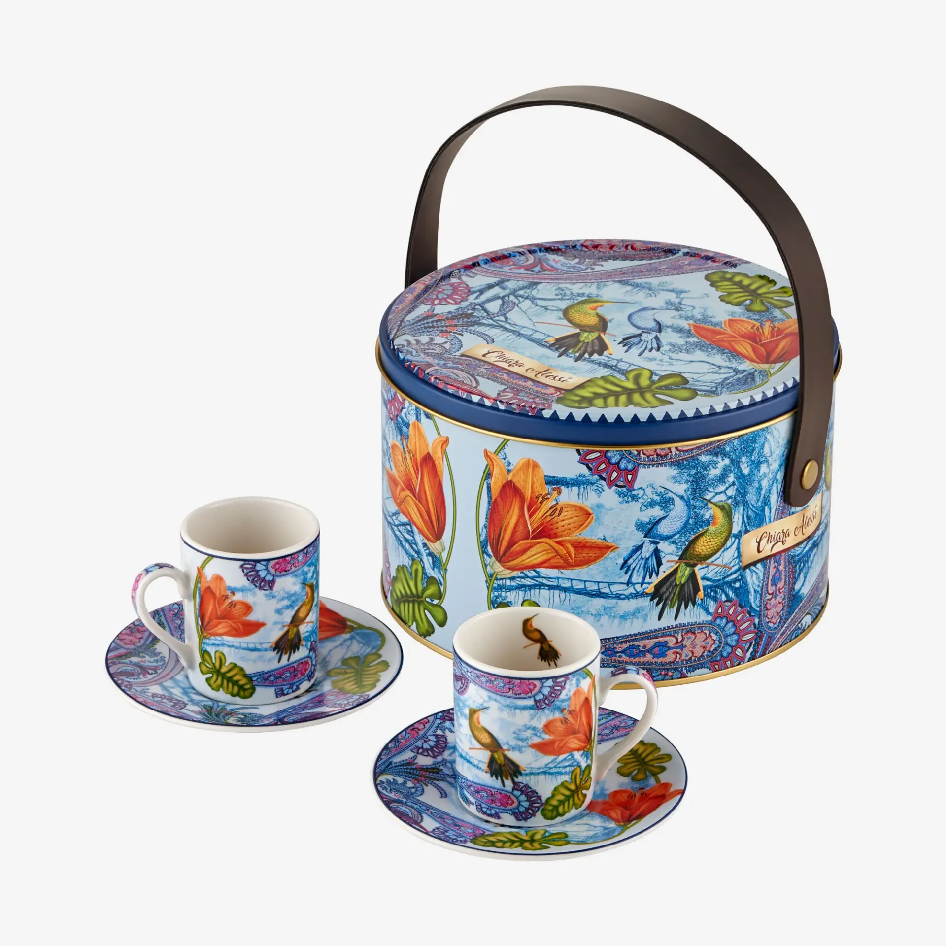Mavi Porselen Kahve Fincan Seti 110 Ml Magic Garden Collection by Chiara Alessi