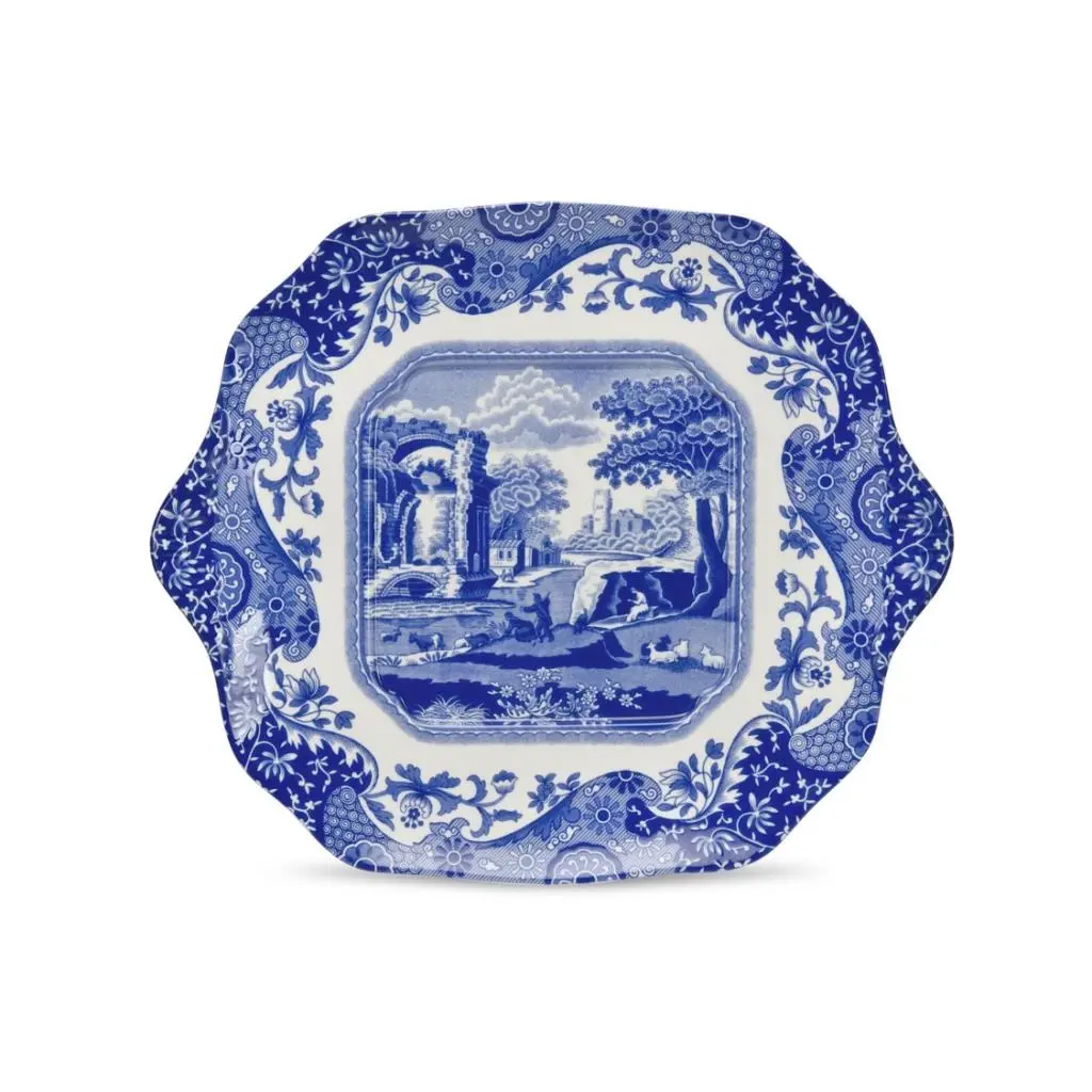 Spode Blue Italian Kulplu Tabak 29 Cm